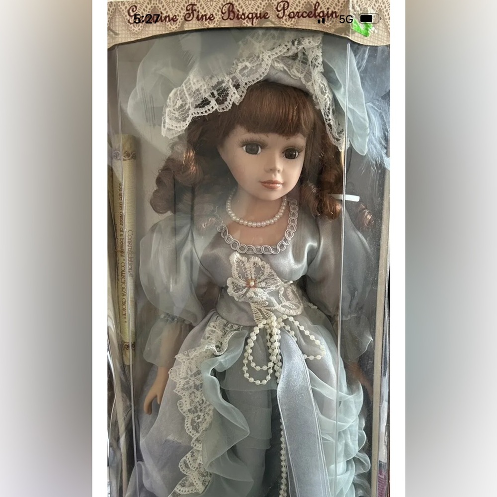 NWT Collector’s Choice Genuine Fine Bisque Porcelain Doll limited Edition